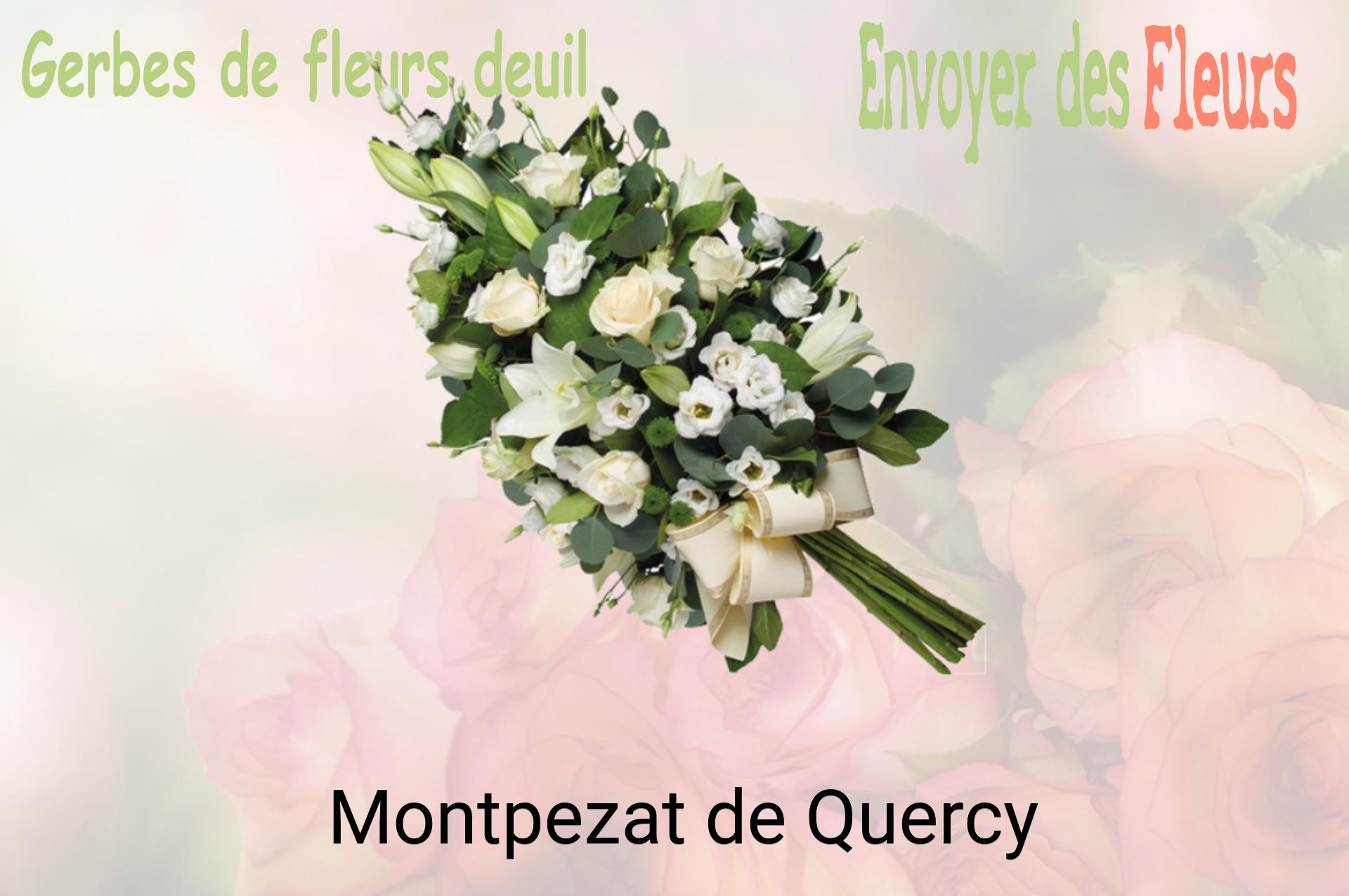 Gerbe de fleurs de deuil livrée à Montpezat-de-Quercy